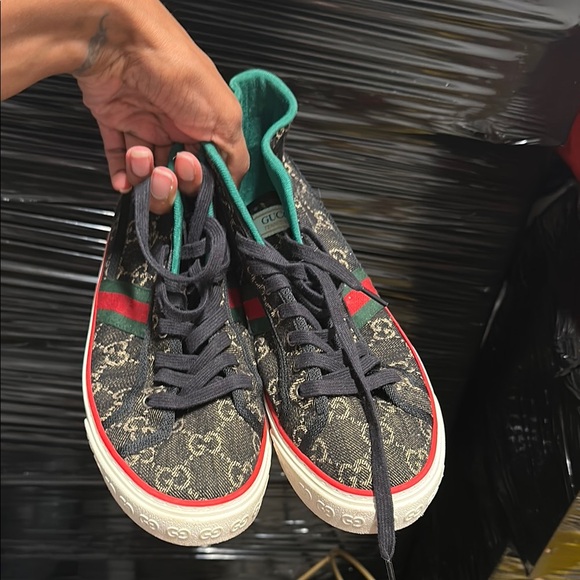 Gucci Men’s High-Top Sneakers - Black and Red - Picture 3 of 4